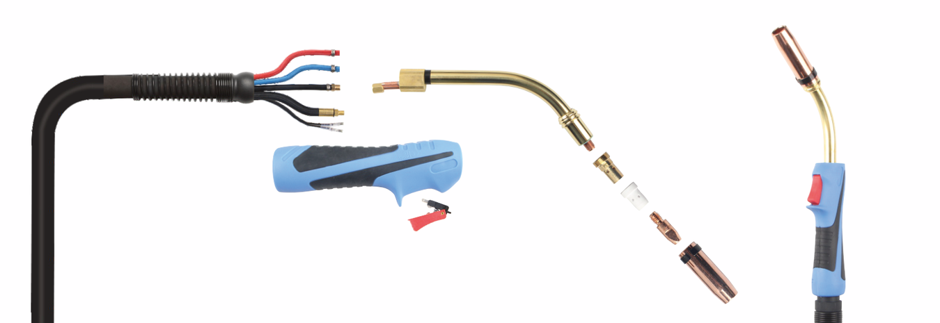 Binzel MB 501D Water Cooled MIG Gun & Consumables