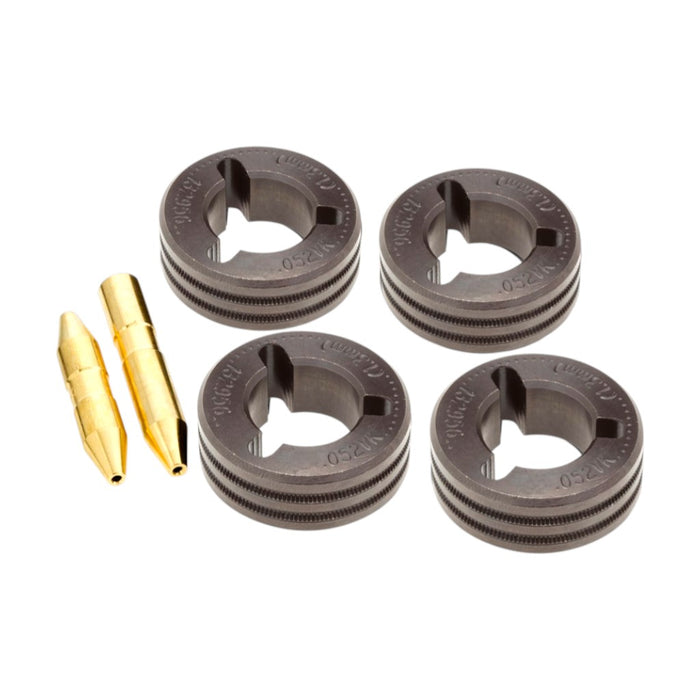 Four roller Miller V Knurled Drive roll kit for .052" flux cored wire