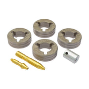 four miller drive rolls with u groove for feeding .045" aluminum