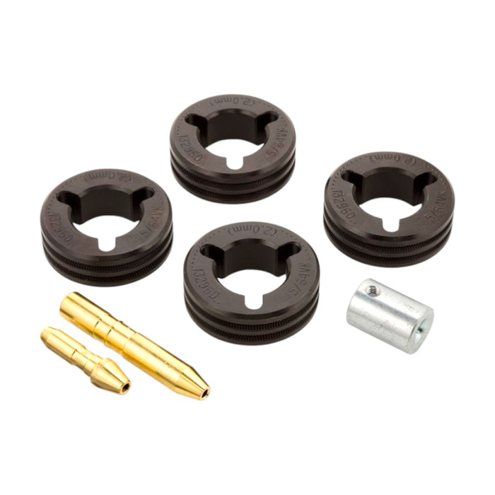Miller four roll v knurled drive roll kit for 5/64" flux core wire