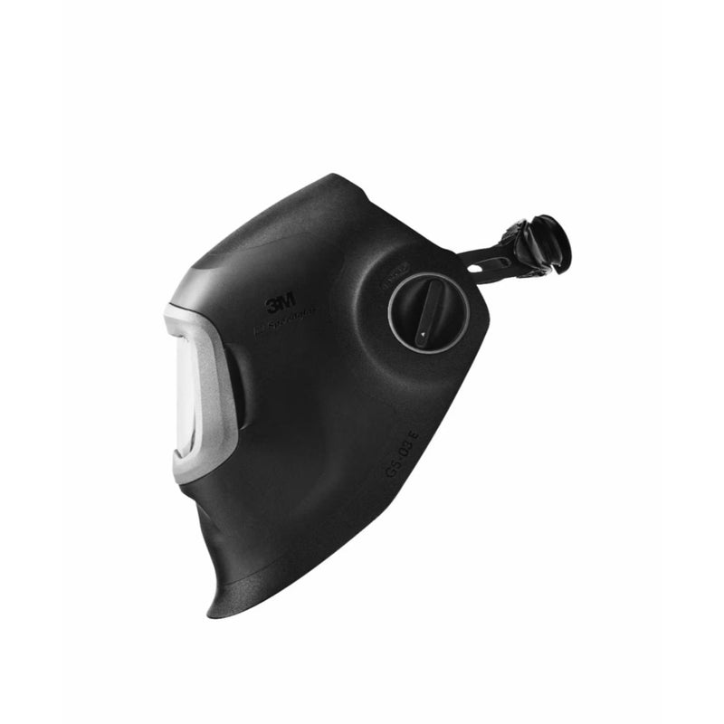 g5-03e welding helmet side angle showing headgear adjustment knob