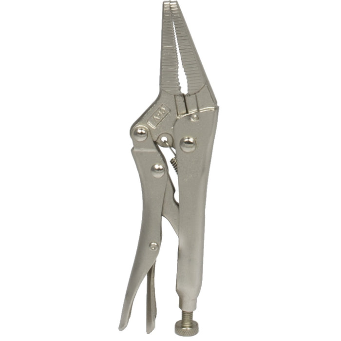 6 inch long nose locking plier with cutters at back