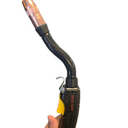 flex neck installed on a bernard mig gun shaped like a snake
