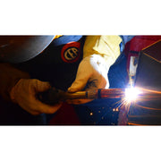 close up shot of weld with cea logo in background