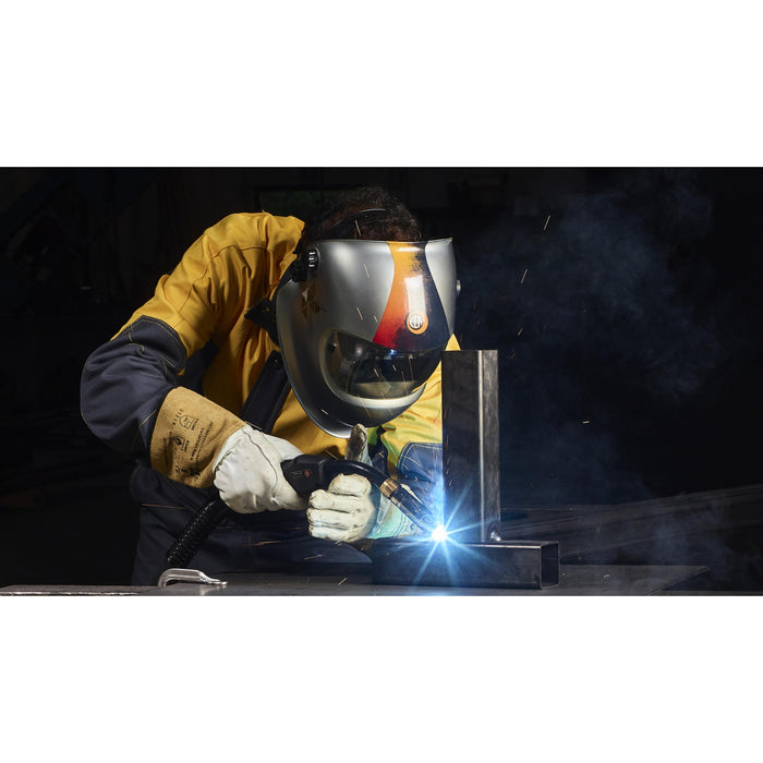 close up of weld using pulse on cea dogma mig welder