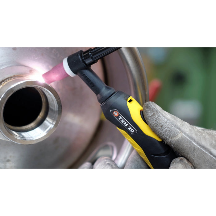 pipe weld being performed with cea tig torch