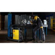 welder performing a tig weld on a welding table using cea matrix x power source