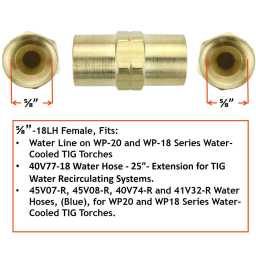TIG Welding Torch Adapter - Converts 9mm (10-25) To 13mm (35-50) Air Cooled Lift TIG Torch Connector