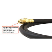diagram showing threads on end of ck worldwide water cooled hose extension