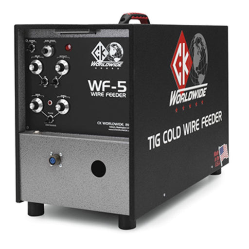 CK Worldwide wf-5 cold wire feeder on a slight angle