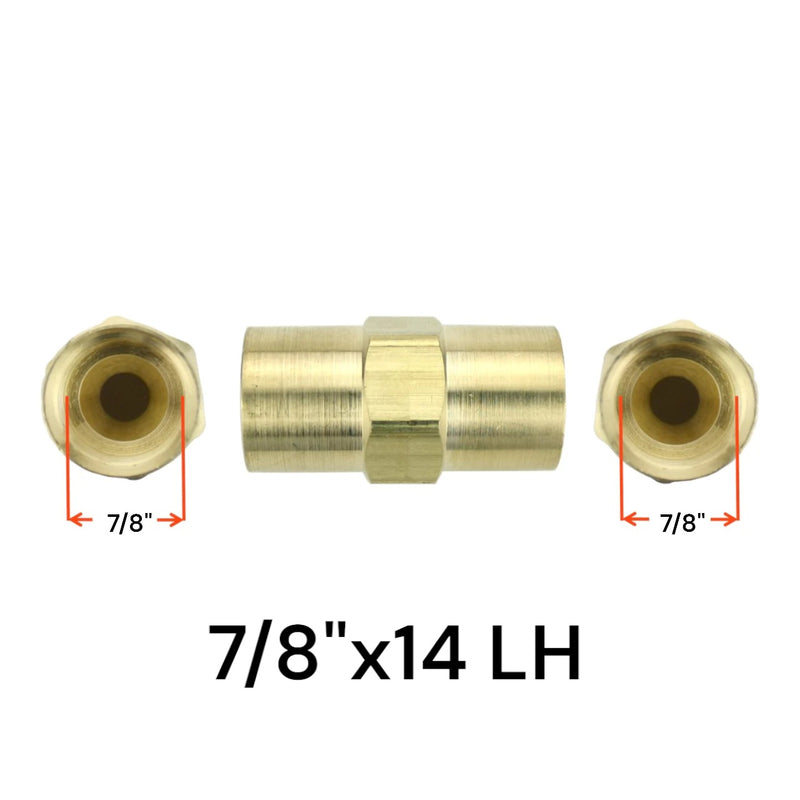 diagram indicating thread size of tig power cable coupler