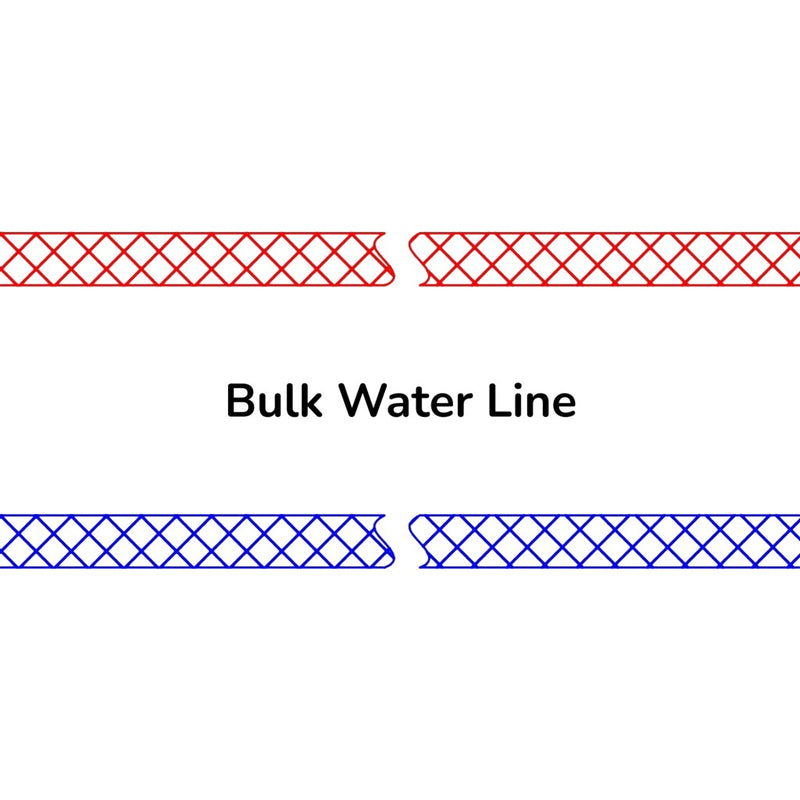 red and blue water lines for industrial chilling applications