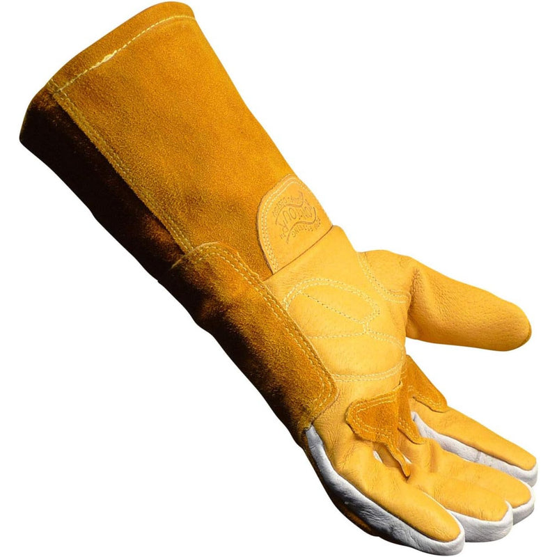 Caiman Welders and Foundry Gloves Gold