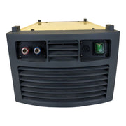 front view of canaweld water cooler showing on off switch and quick connect port