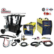 sub components of 400 amp acdc tig welder displayed out as package