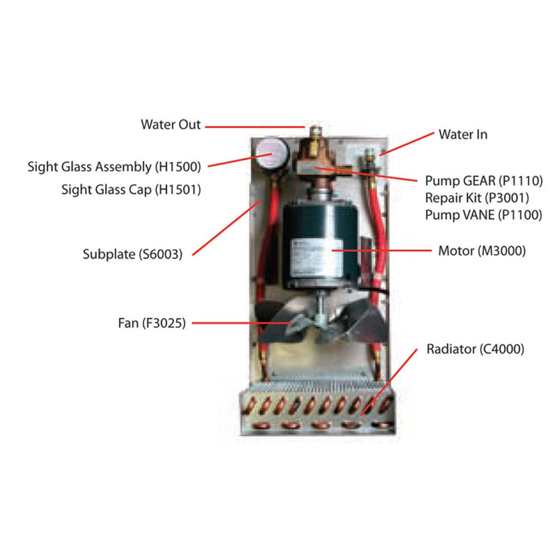 parts diagram for dynaflux water cooler