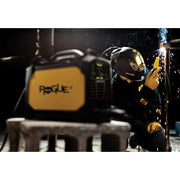 man welding steel with esab rogue welder