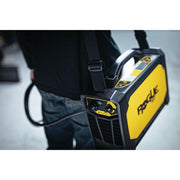 close up of esab rogue welder in transportation by shoulder strap