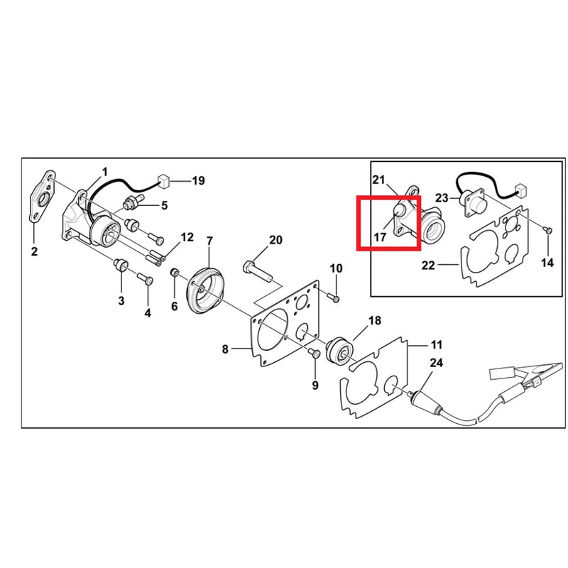 explosion diagram of esab wire feeder with thumb screw highlighted