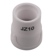 white ceramic TIG cup with JZ10 printed on it