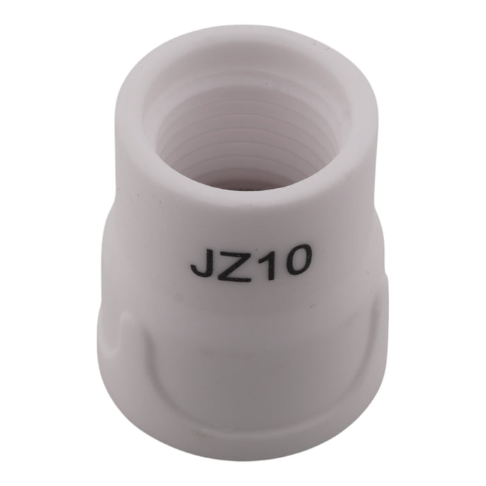 white ceramic TIG cup with JZ10 printed on it