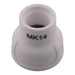 bottom view of white ceramic tig cup showing MK14