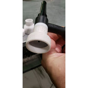 close up of a screen installed in to a furick bbw 16 cup to show the mesh