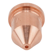 front view showing cutting hole opening on intellicut brand hypertherm style 220819 65A cutting nozzle