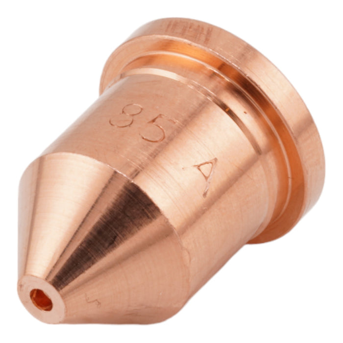 isometric view of intellicut brand hypertherm style 220816 85A cutting nozzle facing left