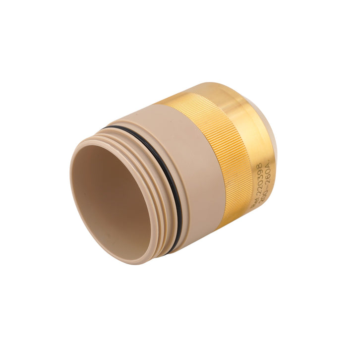 Isometric bottom view of Intellicut brand Hypertherm® style 200/260A Shield Cap - 220398-i