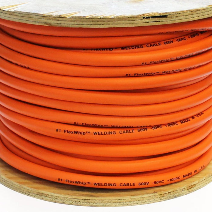 1000' reel of orange welding cable 