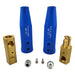 Lenco LC-40 cable connector in blue with brass fittings