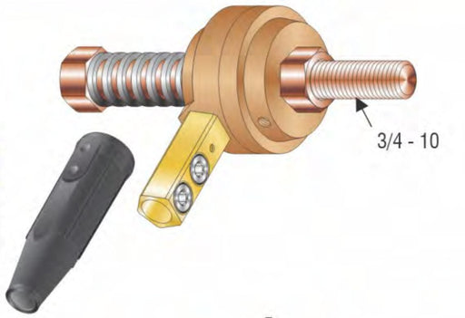 cad drawing of lenco model c rotary ground clamp