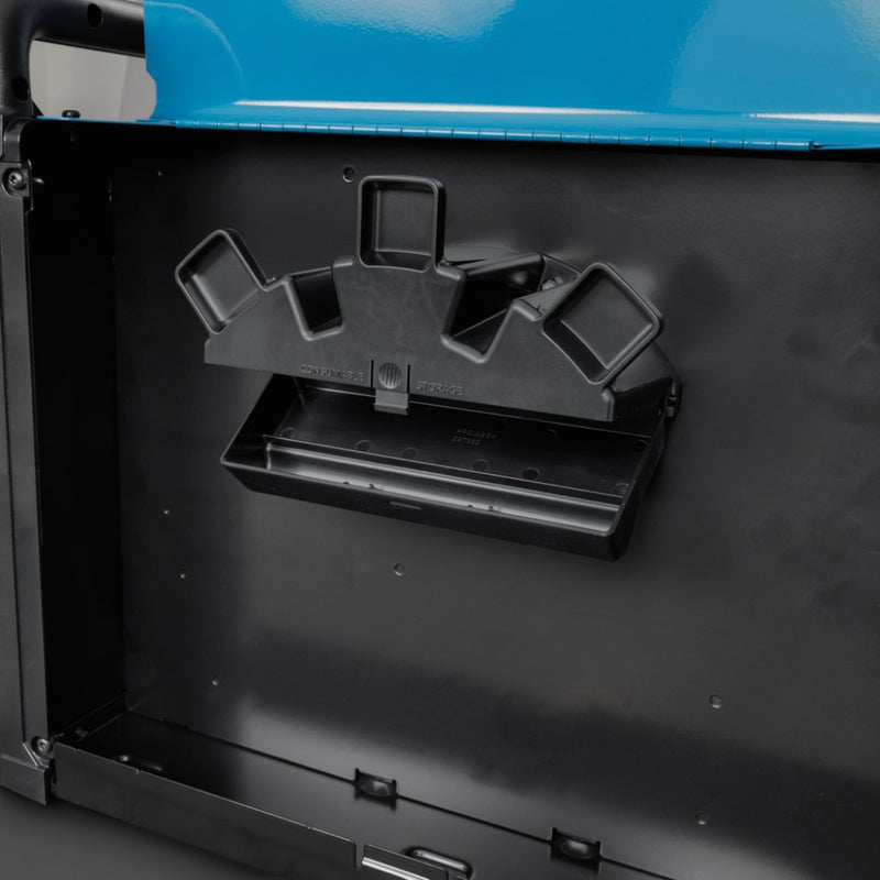 close up of carrying rack inside miller syncrowave 212 acdc tig welder