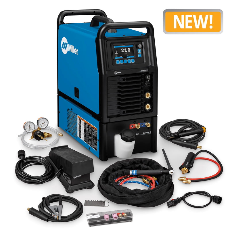 miller syncrowave 212 acdc tig welder with wired foot pedal