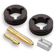 two roll v knurled drive roll kit for feeding flux core wire