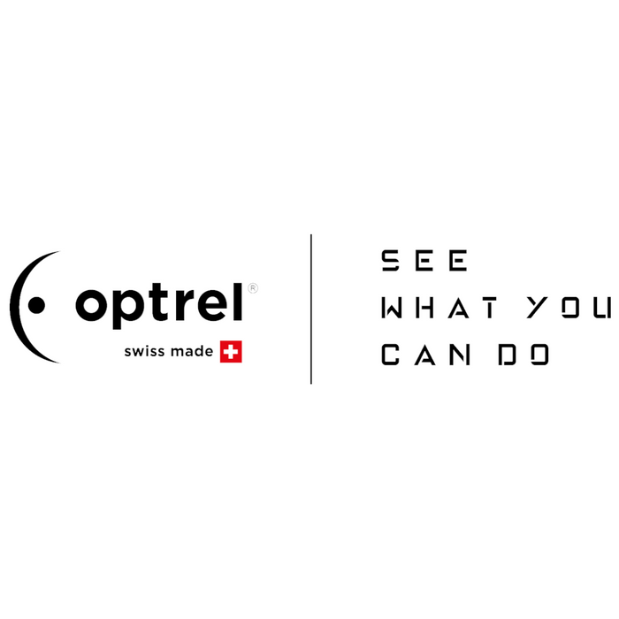 The Optrel Logo - Swiss made - quote reads "See what you can do" 