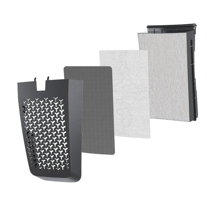 exploded diagram of everything included in optrel swiss air combination filter upgrade kit