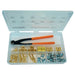 Powerweld Oxy Acetylene hose repair kit with common A and B fittings in plastic case