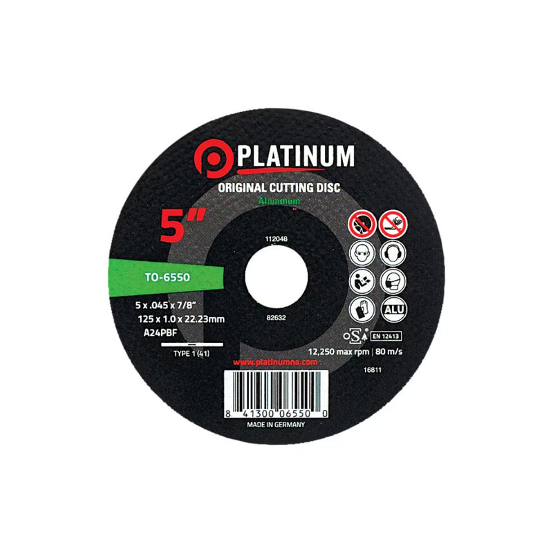 platinum abrasives orignal aluminum cut off wheel 5" diameter