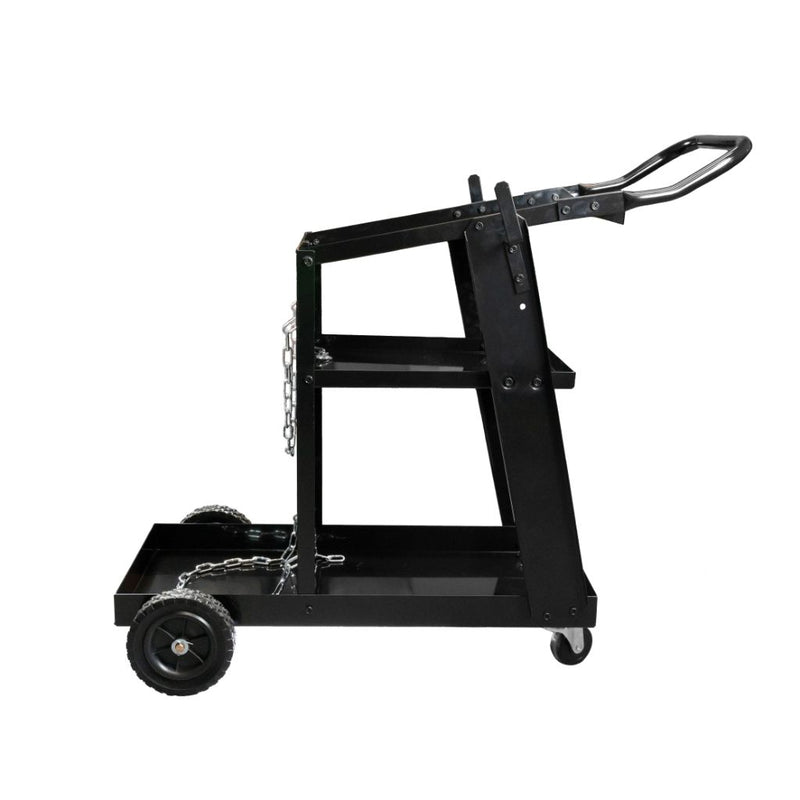 powerweld 3 tier welding cart side view