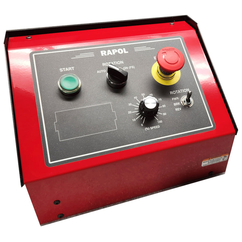 close up of control console for rapol turning roll