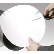 cutting a piece of water soluble paper while making a purge dam for purge welding