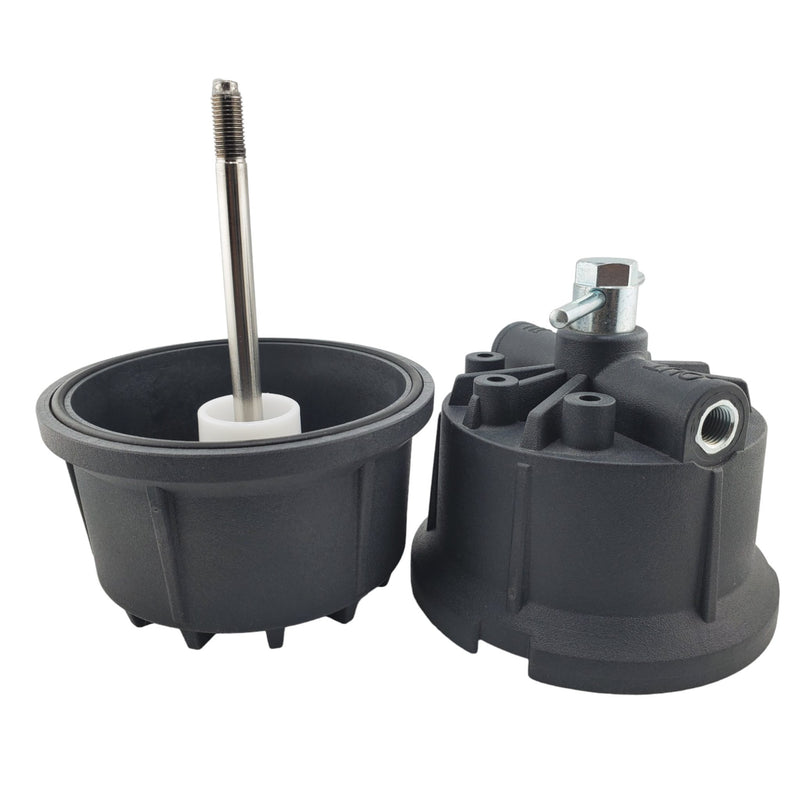 dissassembled inline air filter for plasma cutting showing internals of unit and where filter is to be installed