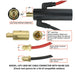 diagram of dinse 3 external gas tig torch connector with dimensions listed