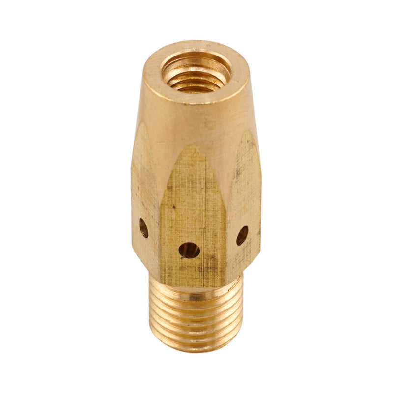 Top view of Miller Style Gas Diffuser/Contact Tip Holder 169728 for Miller M-Series MIG Guns