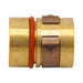 Side view of brass construction tregaskiss 402-3 nozzle retainer