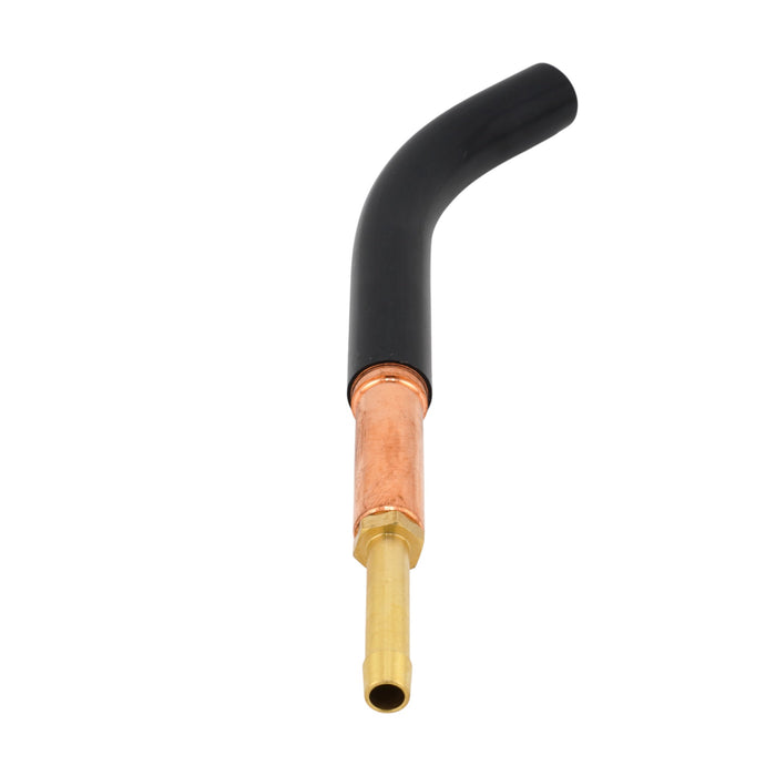 Close up of mig gun connection point on tweco style conductor tube 62-60