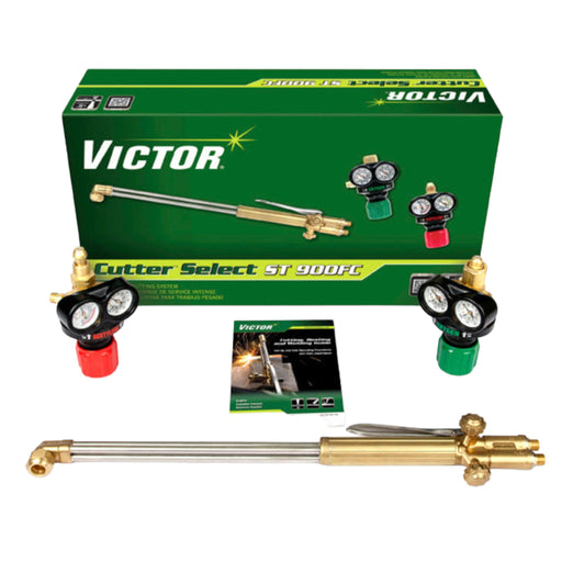 Victor Cutter Edge 2 torch setup with two regulators and the product box