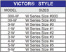 chart showing victor welding tip sizes with corresponding part number